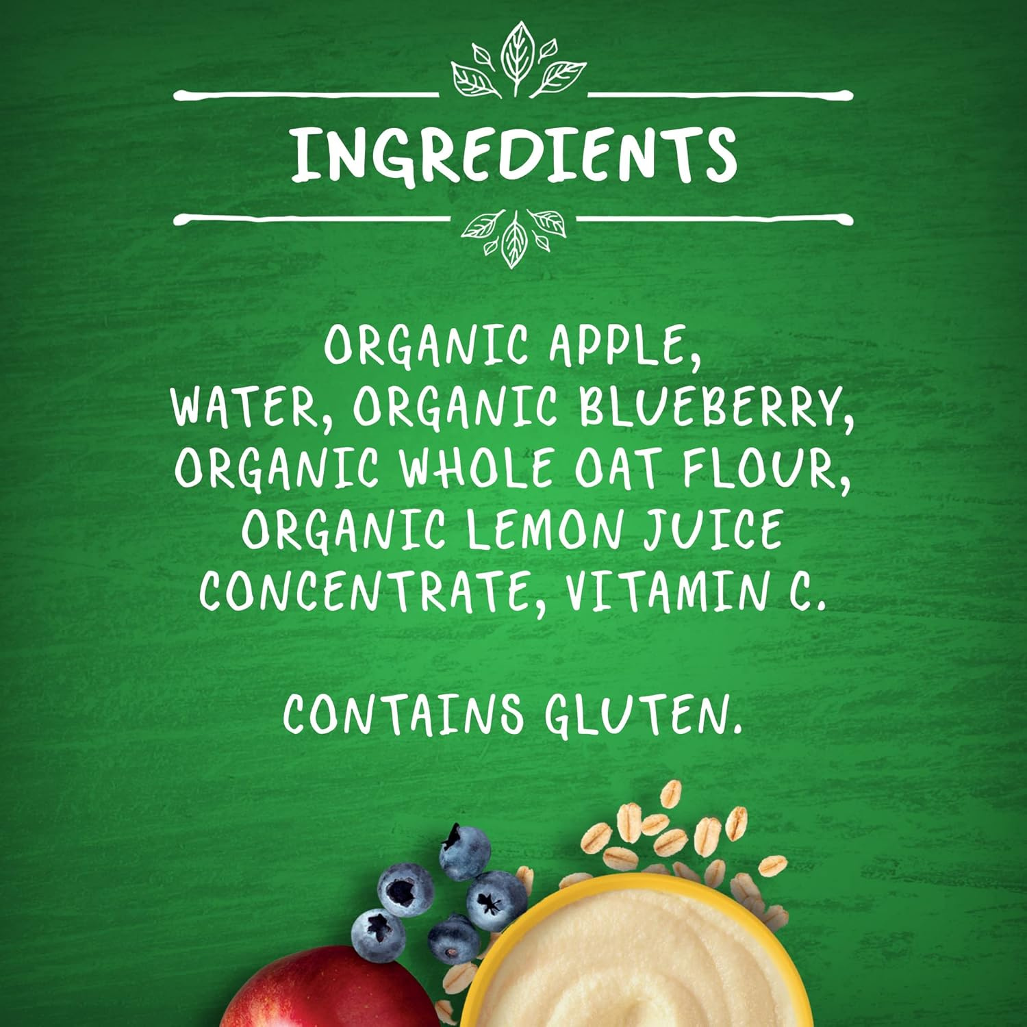 Gerber Organic Porridge in Apple, Blueberry & Oats Flavor (110g)