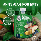 Nestle Gerber Organic Puree Apple, Banana, Blueberry & Blackberry Baby Food, 90G, large