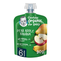 Nestle Gerber Organic Puree Pear, Apple & Banana Baby Food, 90g