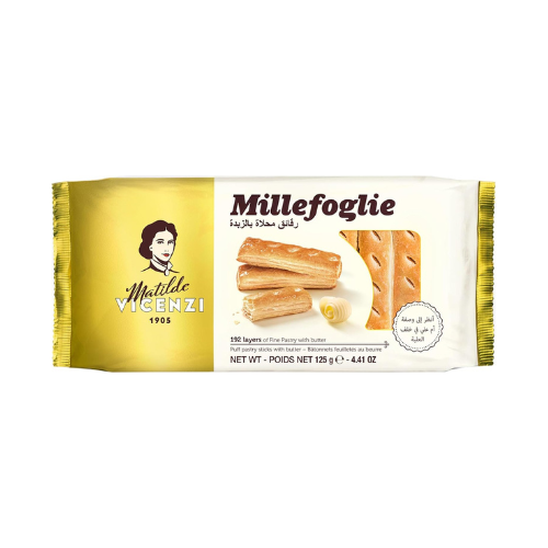 Vicenzi Matiled Vicenzi Millefoglie D'Italia Puff Pastry Sticks With Butter 125g