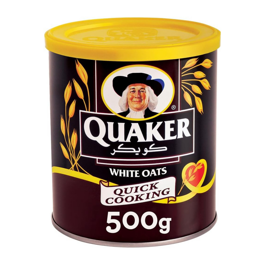 Quaker Quick Cooking White Oats in a Tin, 500g