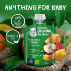 Nestle Gerber Organic Puree Pear, Apple & Banana Baby Food, 90g