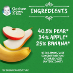 Nestle Gerber Organic Puree Pear, Apple & Banana Baby Food, 90g
