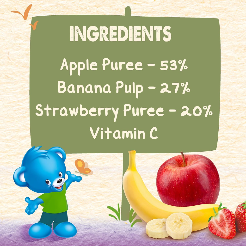 CERELAC Nestle Cerelac Puree Apple Banana Strawberry 110g,large