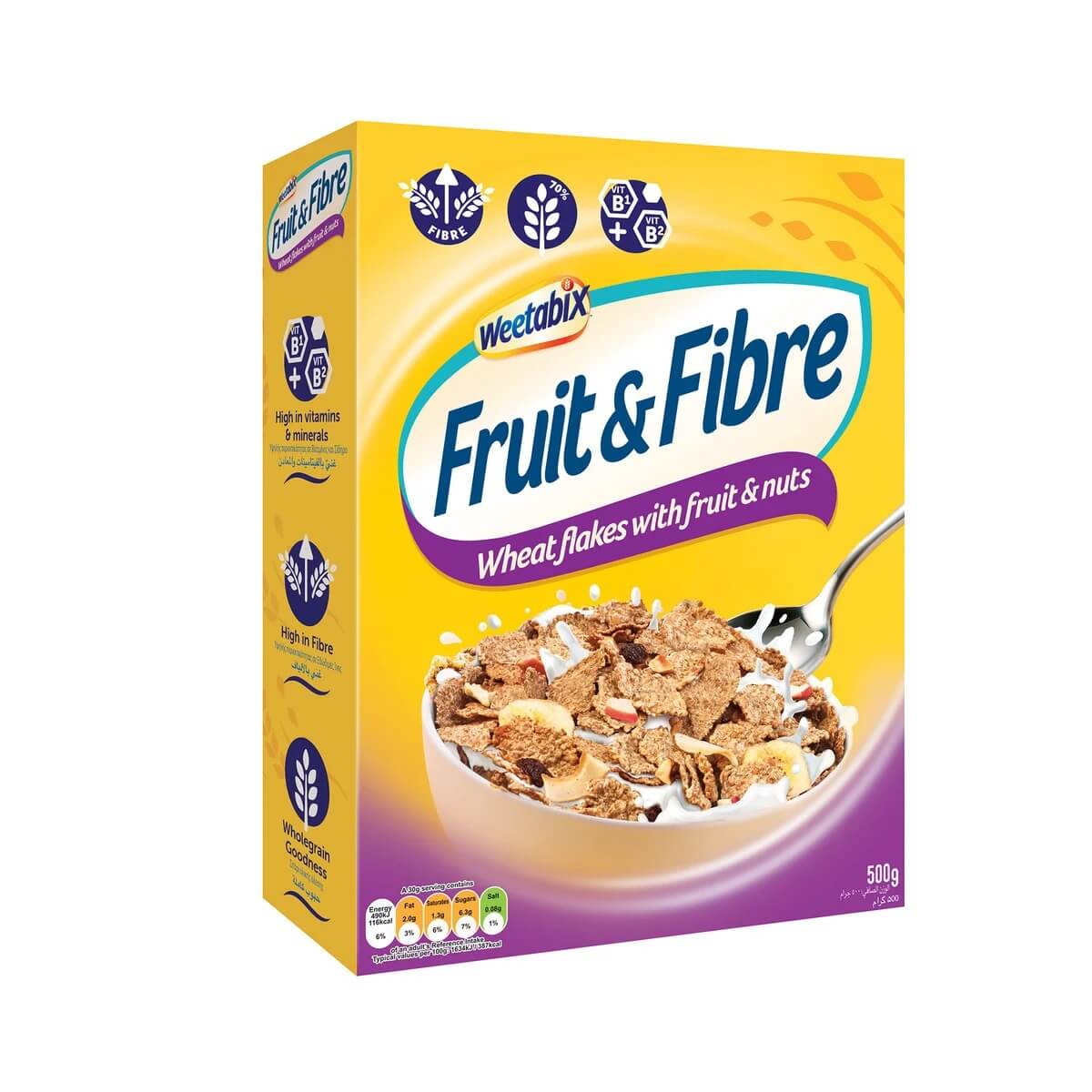 Weetabix Fruit _ Fibre Wheat Flakes 500g