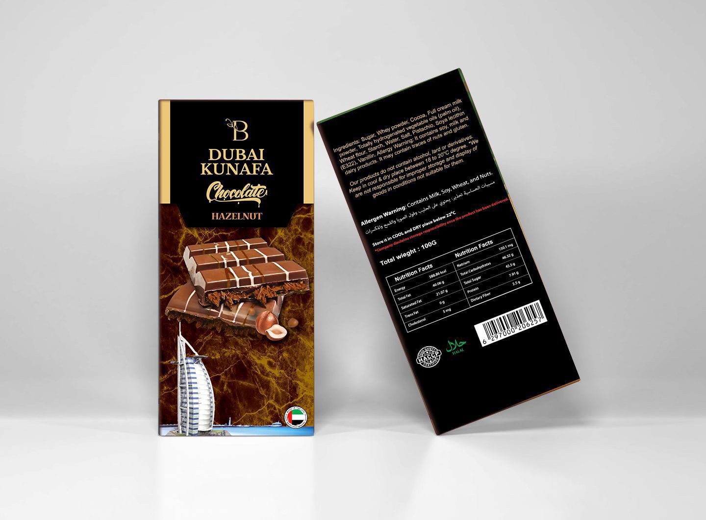 Dubai Kunafa Chocolate Hazelnut