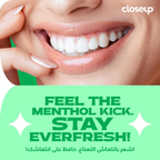 Closeup Triple Fresh Gel Toothpaste, Menthol Fresh, for 24HR fresh breath, 75ml x 4