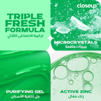 Closeup Triple Fresh Gel Toothpaste, Menthol Fresh, for 24HR fresh breath, 75ml x 4