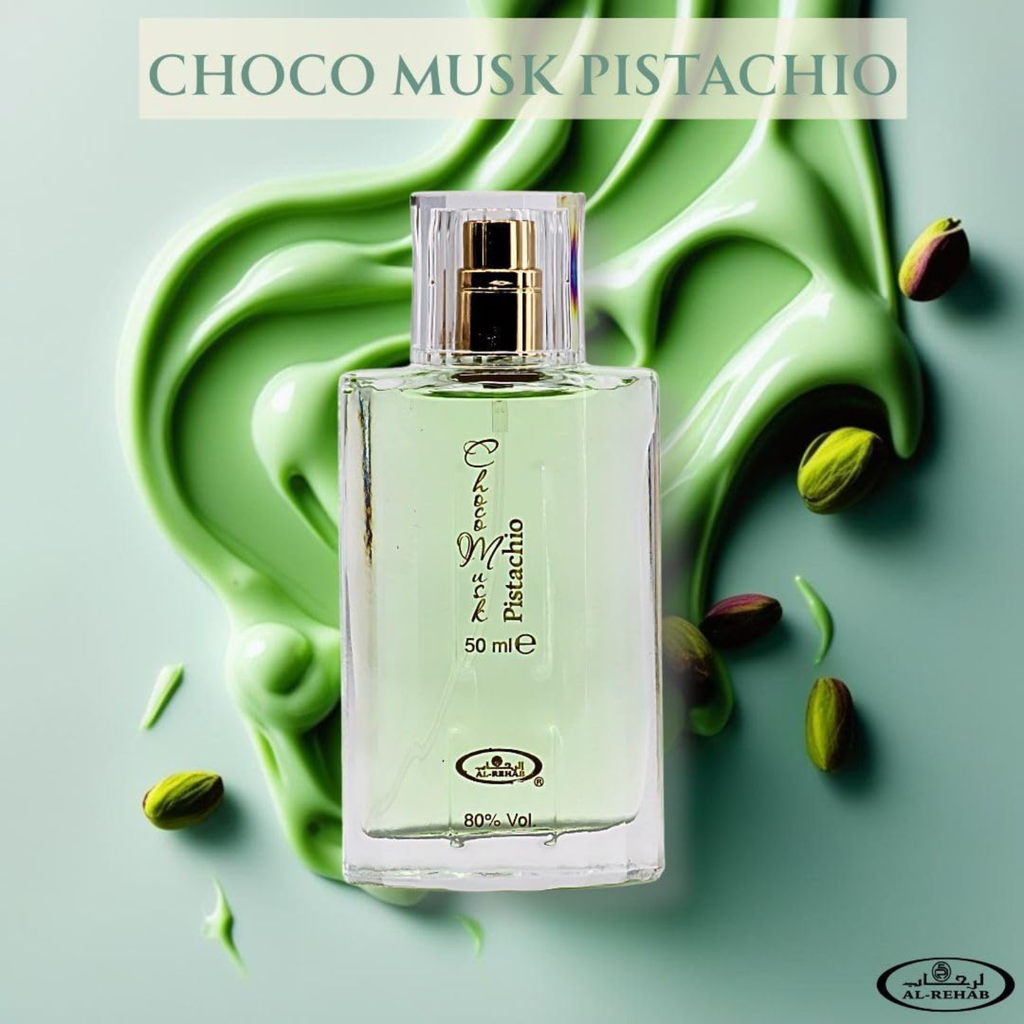 Al Rehab Choco Musk Pistachio Eau de Parfum, Unisex Fragrance, 50ml