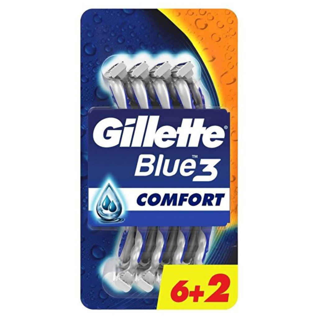 Gillette Blue3 Comfort Disposable Shaving Blades 8 pcs
