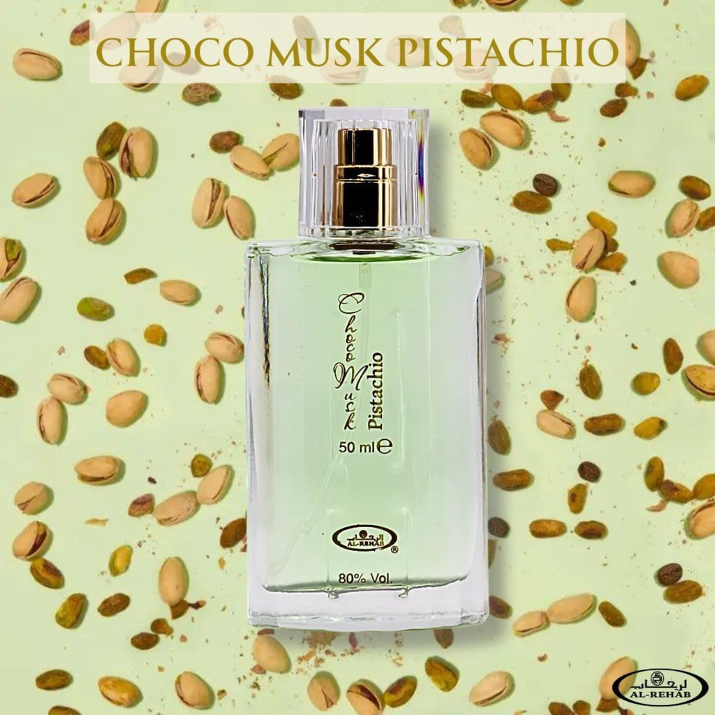 Al Rehab Choco Musk Pistachio Eau de Parfum, Unisex Fragrance, 50ml