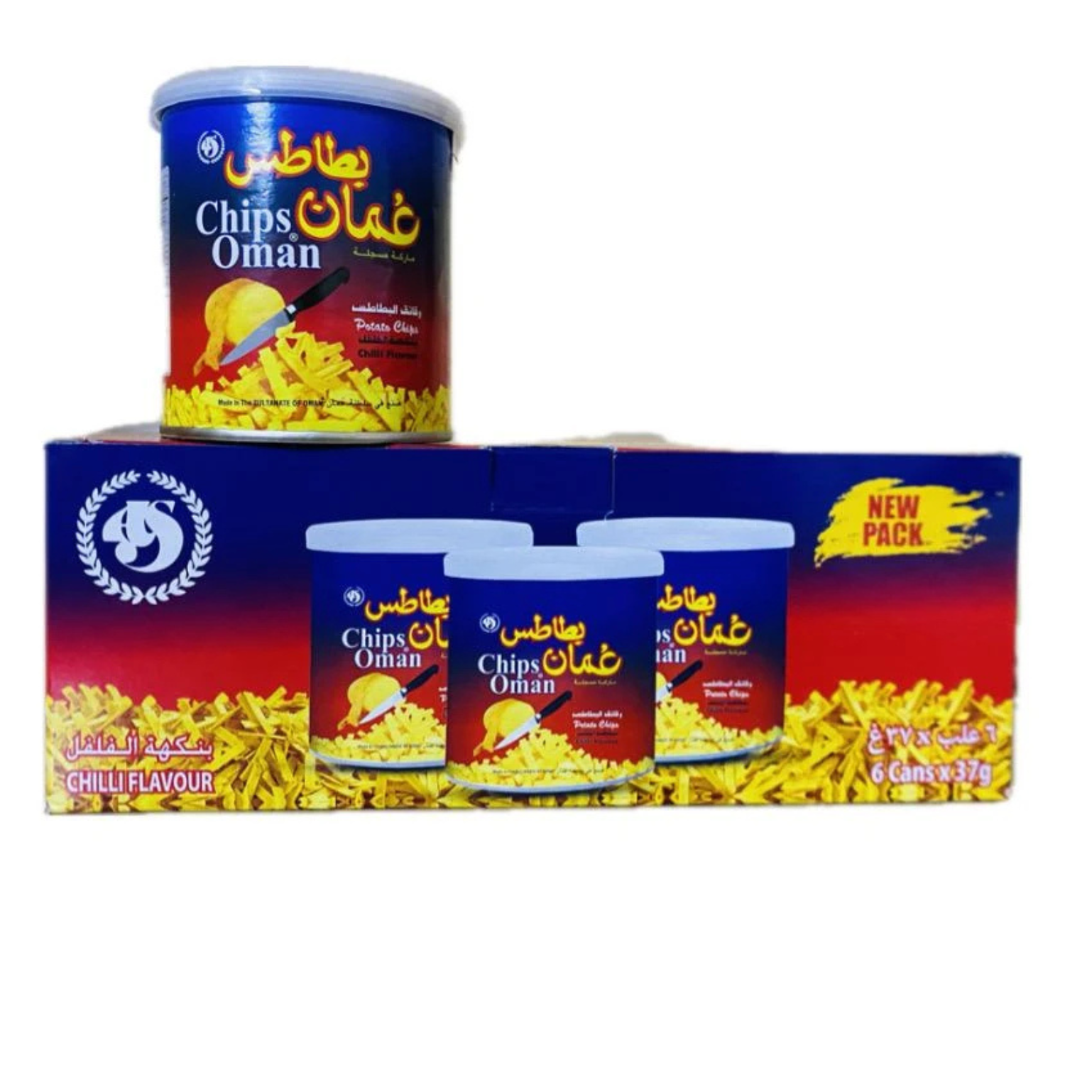 Chips Oman Chilli Chips Tin Stick – 6 x 37 g