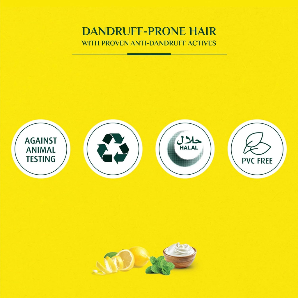 Vatika Naturals Dandruff Guard Shampoo - Enriched With Lemon & Yoghurt - Removes & Prevents Dandruff - 400 ml