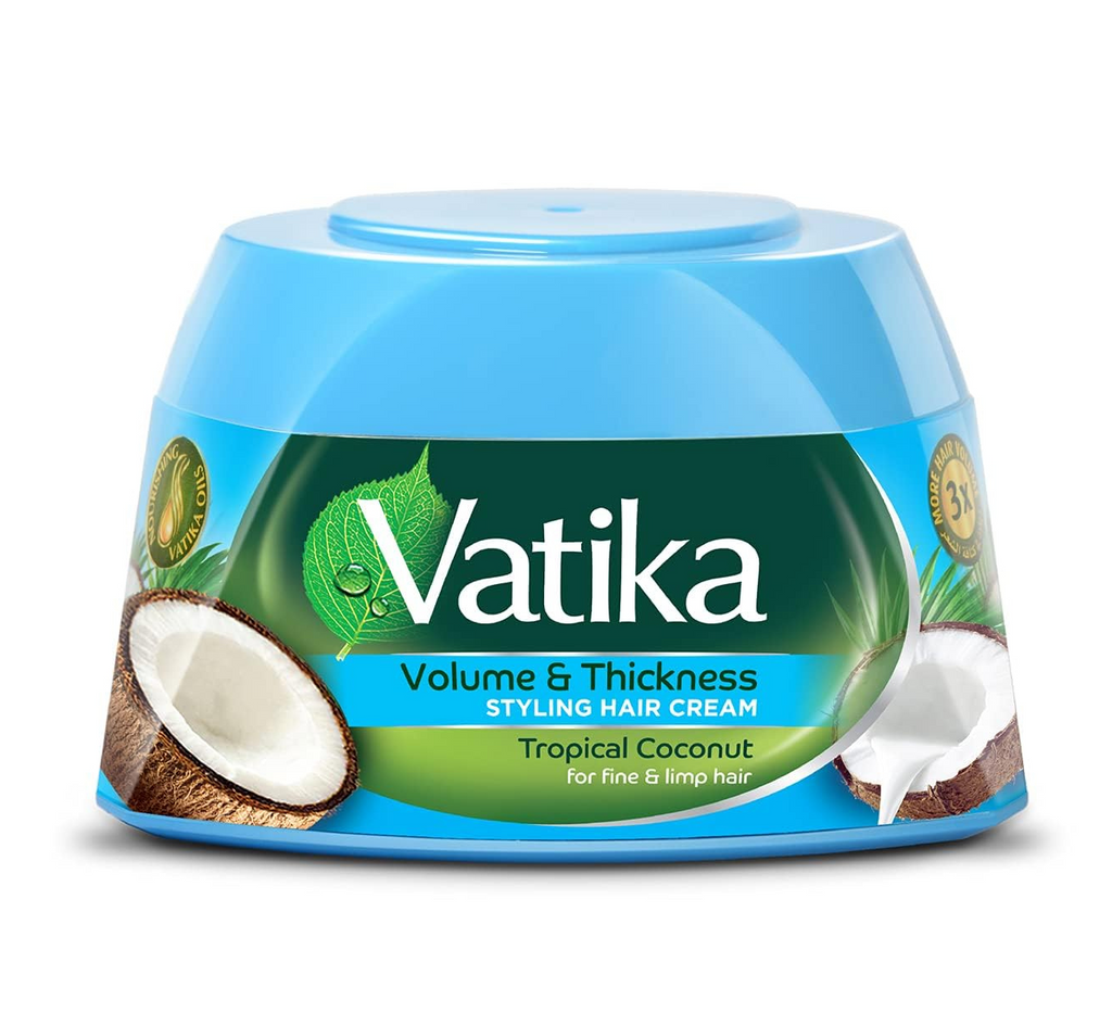 Vatika Naturals Volume & Thickness Styling Hair Cream with Tropical Coconut – 140 ml