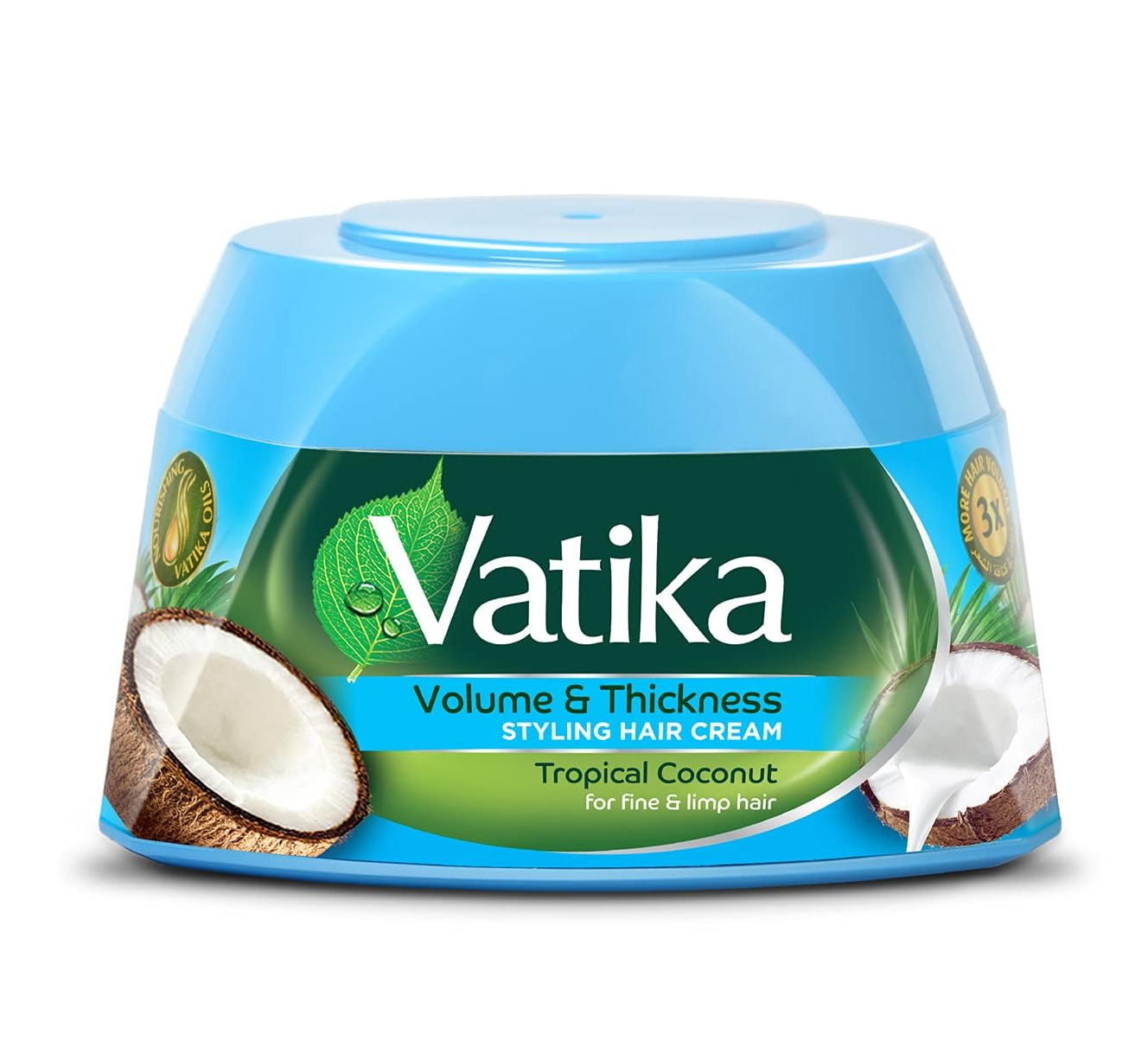 Vatika Naturals Volume & Thickness Styling Hair Cream with Tropical Coconut – 140 ml