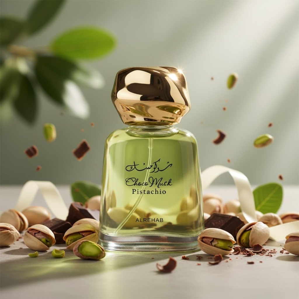 Al-Rehab Choco Pistachio Eau de Parfum Spray 100ml / 3.4 oz - Sweet, Nutty Gourmand Fragrance with Vanilla, Cacao & Pistachio