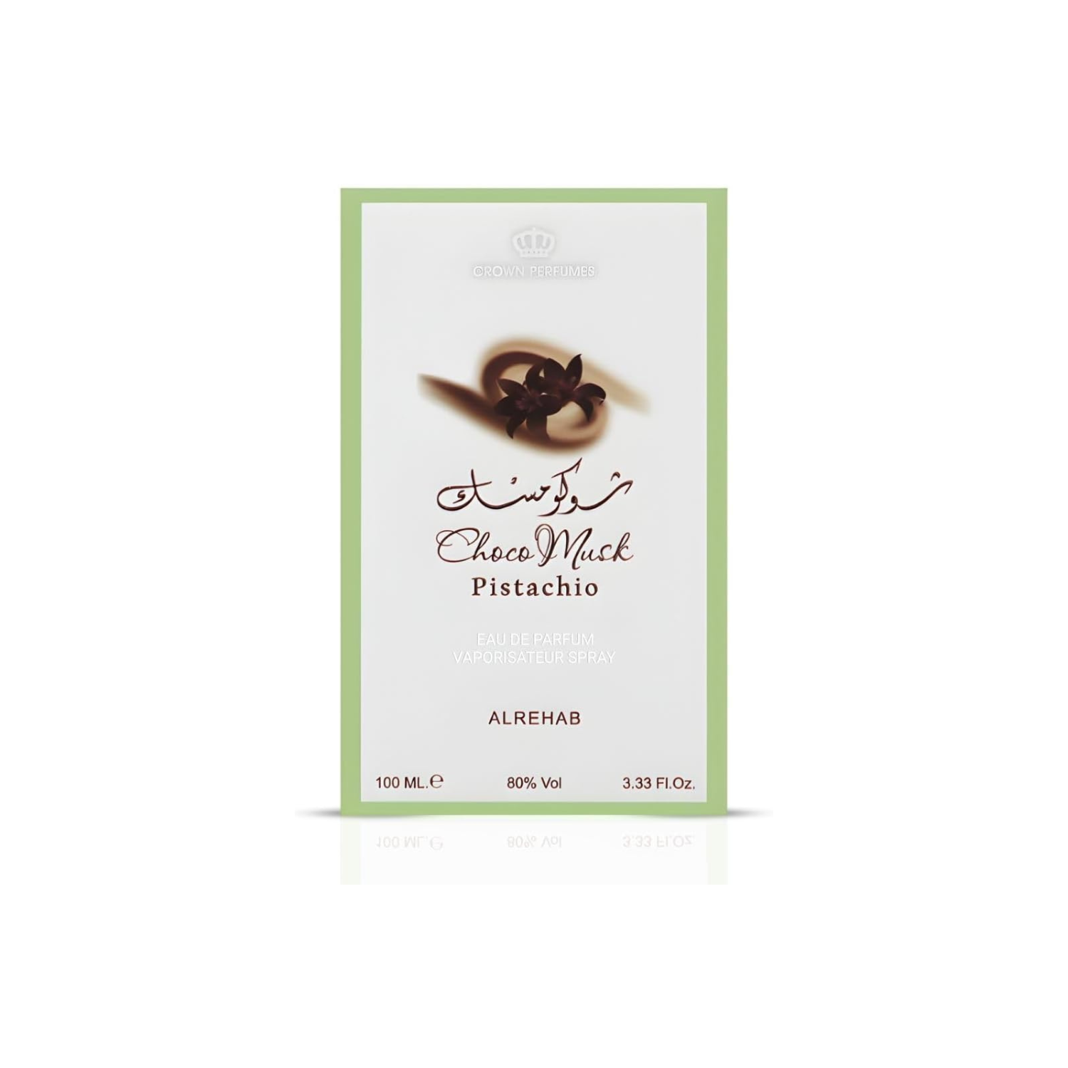 Al-Rehab Choco Pistachio Eau de Parfum Spray 100ml / 3.4 oz - Sweet, Nutty Gourmand Fragrance with Vanilla, Cacao & Pistachio