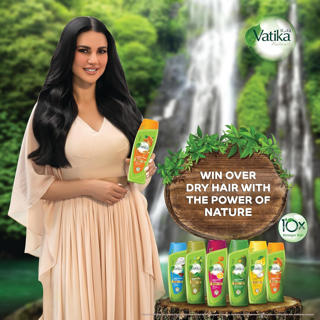 Vatika Naturals Moisture Treatment Shampoo 400ml | Natural & Herbal | Enriched with Almond and Honey | For Dry and Frizzy hair