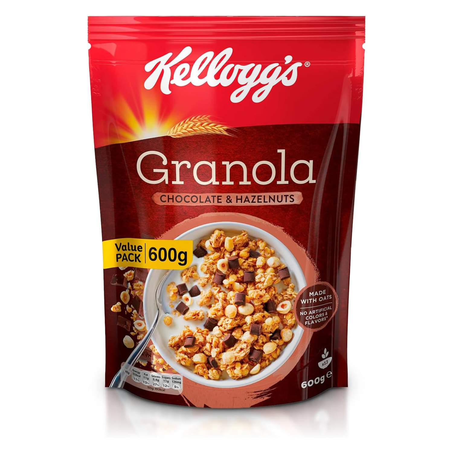Kellogg's Granola Chocolate With Hazelnuts 600g