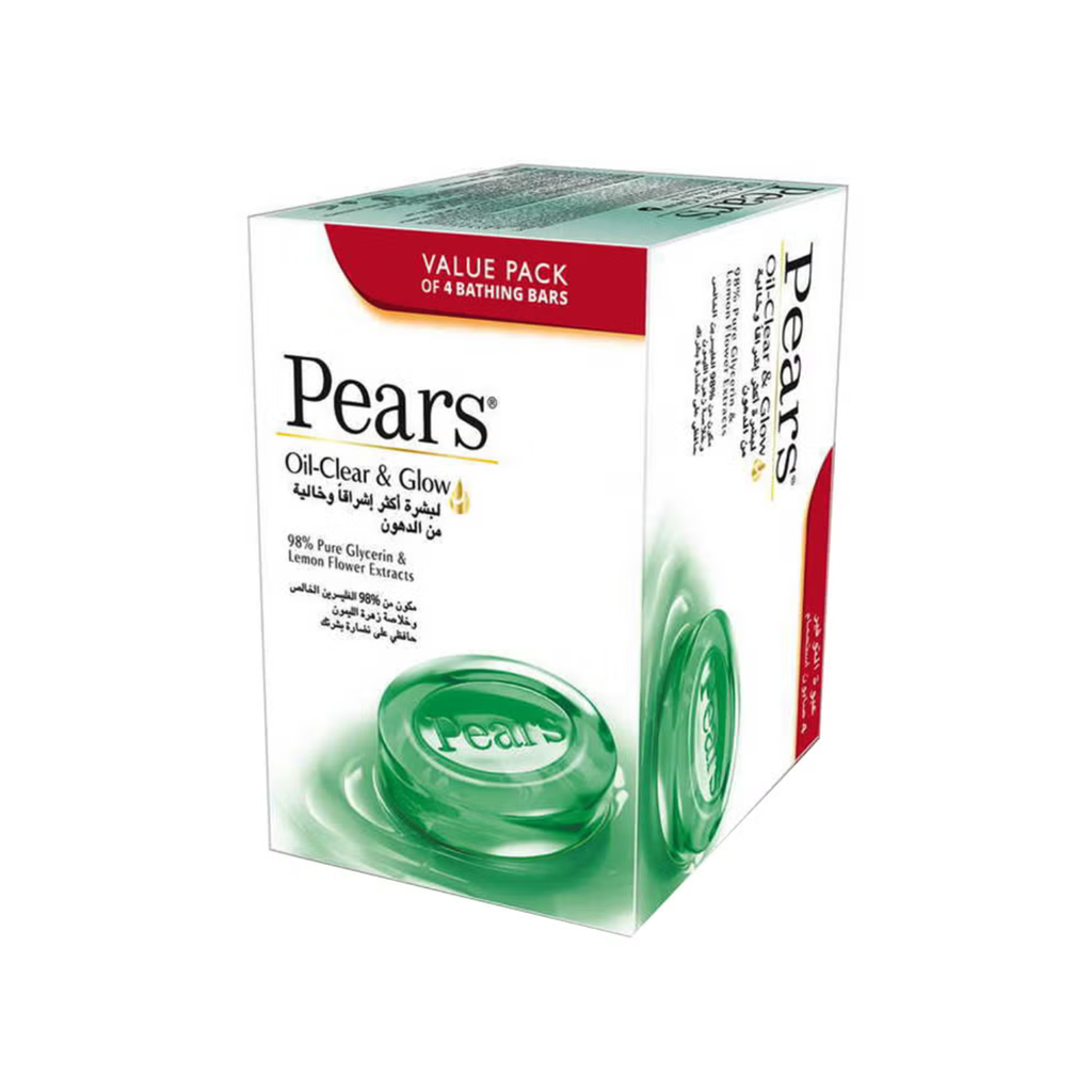 Pears Oil Clear And Glow Soap 125g Pack of 4