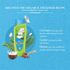 VATIKA Volume And Thickness Shampoo Enriched With Coconut And Castor For Thin And Limp Hair 400ml