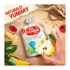 Nestlé Cerelac Fruits Puree Pouch Raspberry, Pear, Banana & Oats - 90g