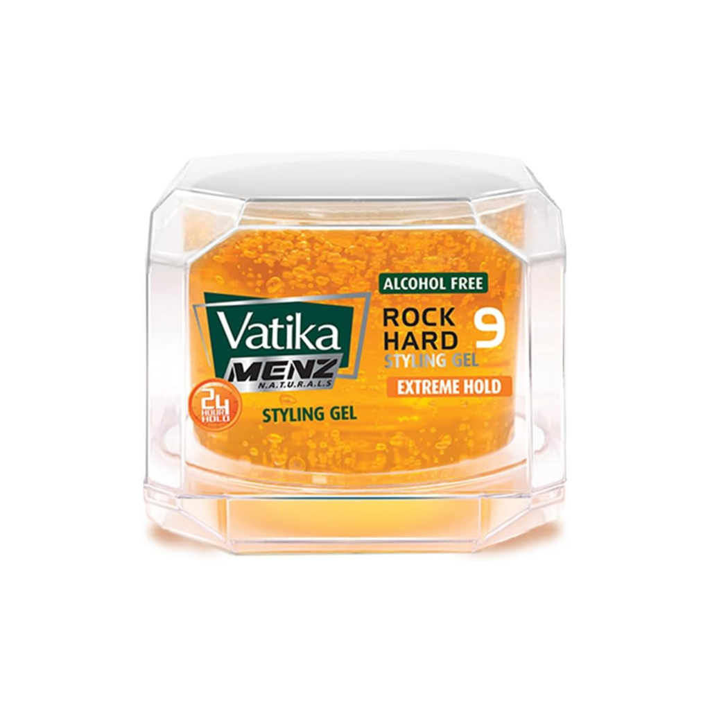 Vatika Naturals Extreme Hold, Rock Hard Styling Gel | Intense Nourishment, High Shine | No Alcohol - 250 ml