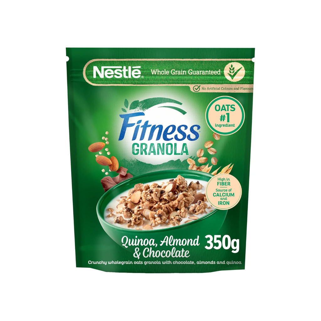 Fitness Nestle Fitness Breakfast Cereal Granola Clusters With Quinoa Almonds & Chocolate 350g