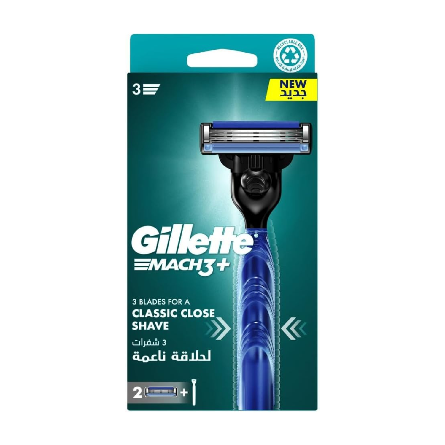 Gillette Mach3 Men'S Handle + 2 Blades