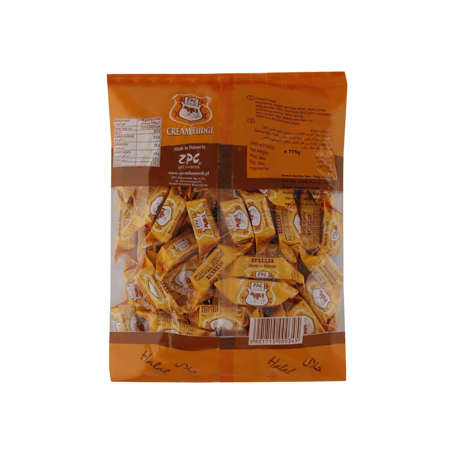 Zpc Cream Fudge Luxury 800 g