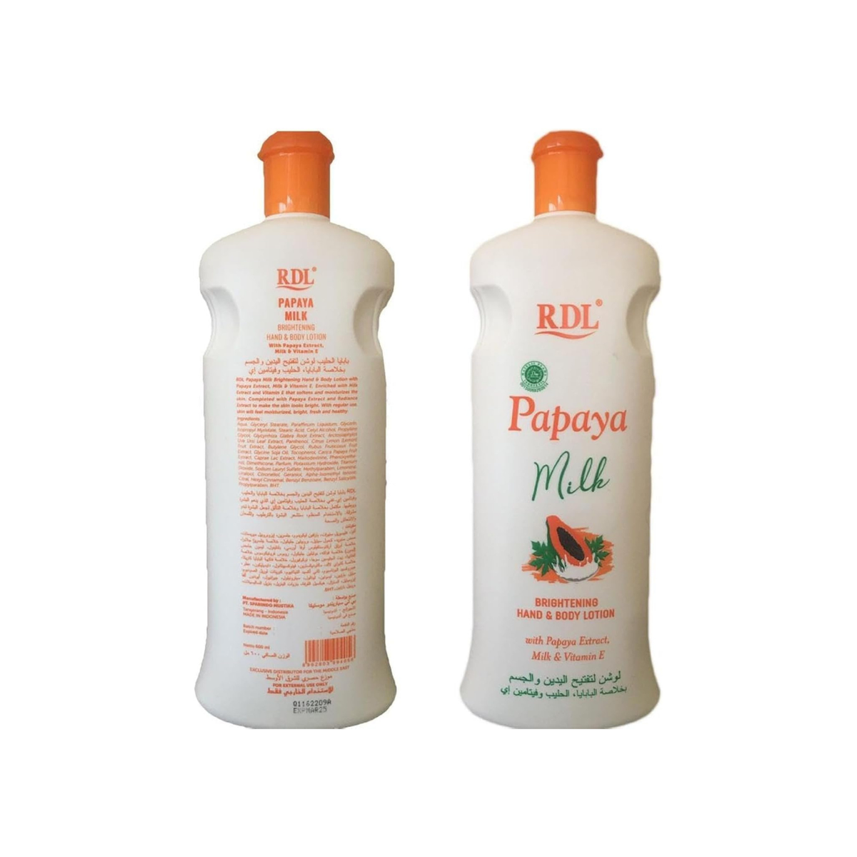 RDL Papaya milk brightening hand and body lotion 600ml