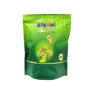 BROOK CHOCOSTICKS PREMIUM BELGIAN CHOCOLATE PISTACHIO 250gm