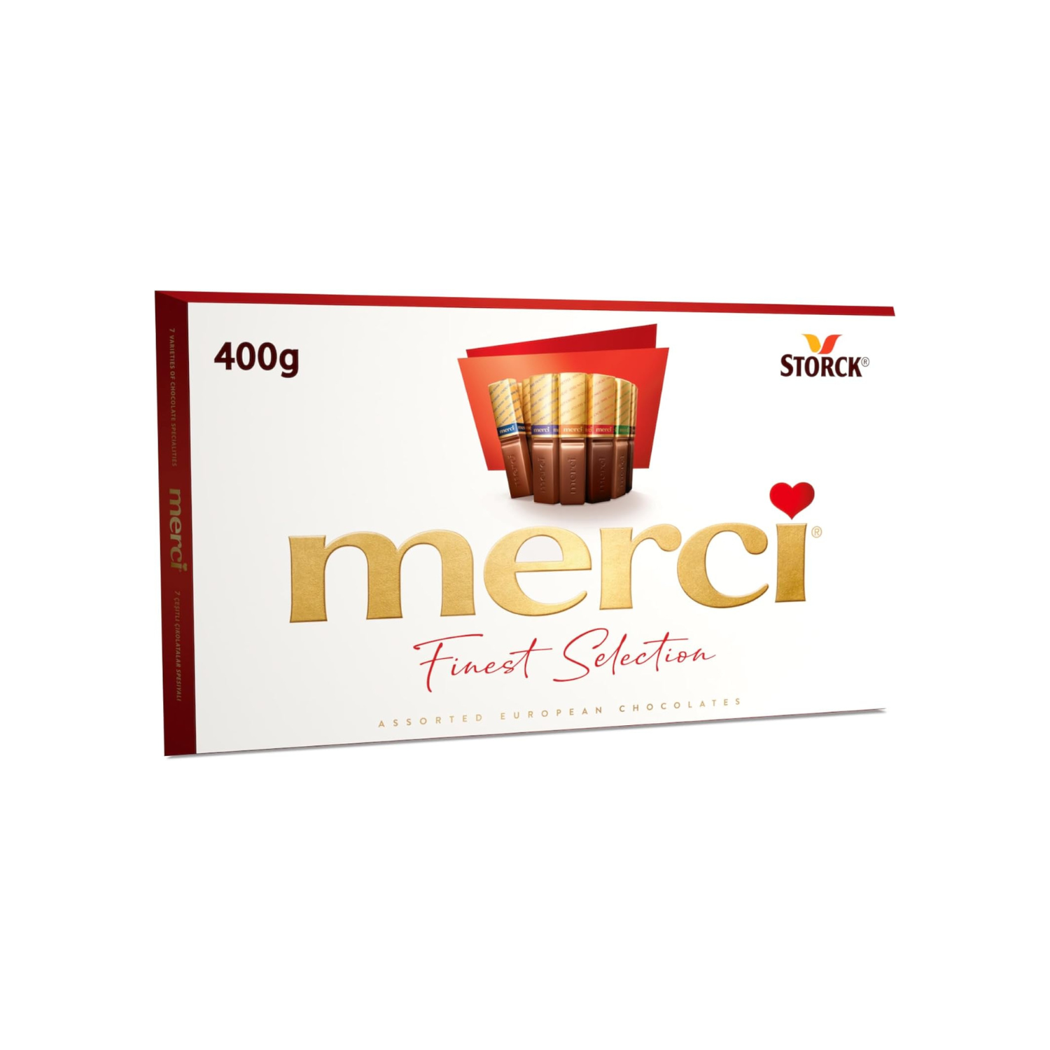 Merci Chocolate, Assorted Premium European Chocolates 400g, 7 Flavors, Perfect for Gifting and Sharing, Made with Carefully Selected Ingredients