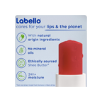 Labello Pomegranate Shine Lip Balm, 24H Melt-In Moisture, with Shea Butter and Natural Oils Enriched with Vitamins, with Natural Ingredients, Mineral Oil Free, Vegan, 4.8g