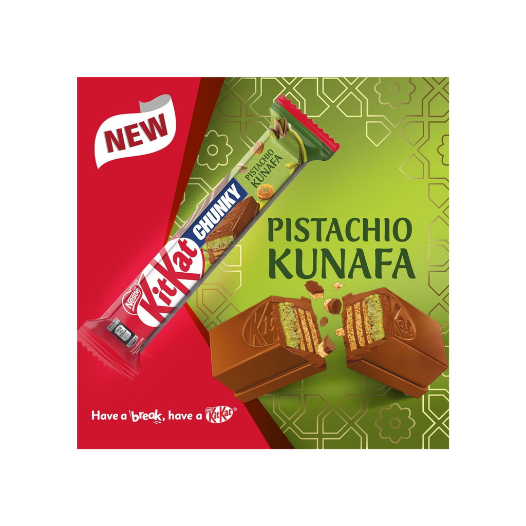 KitKat Chunky in Pistachio Kunafa Chocolate Bar (41g)