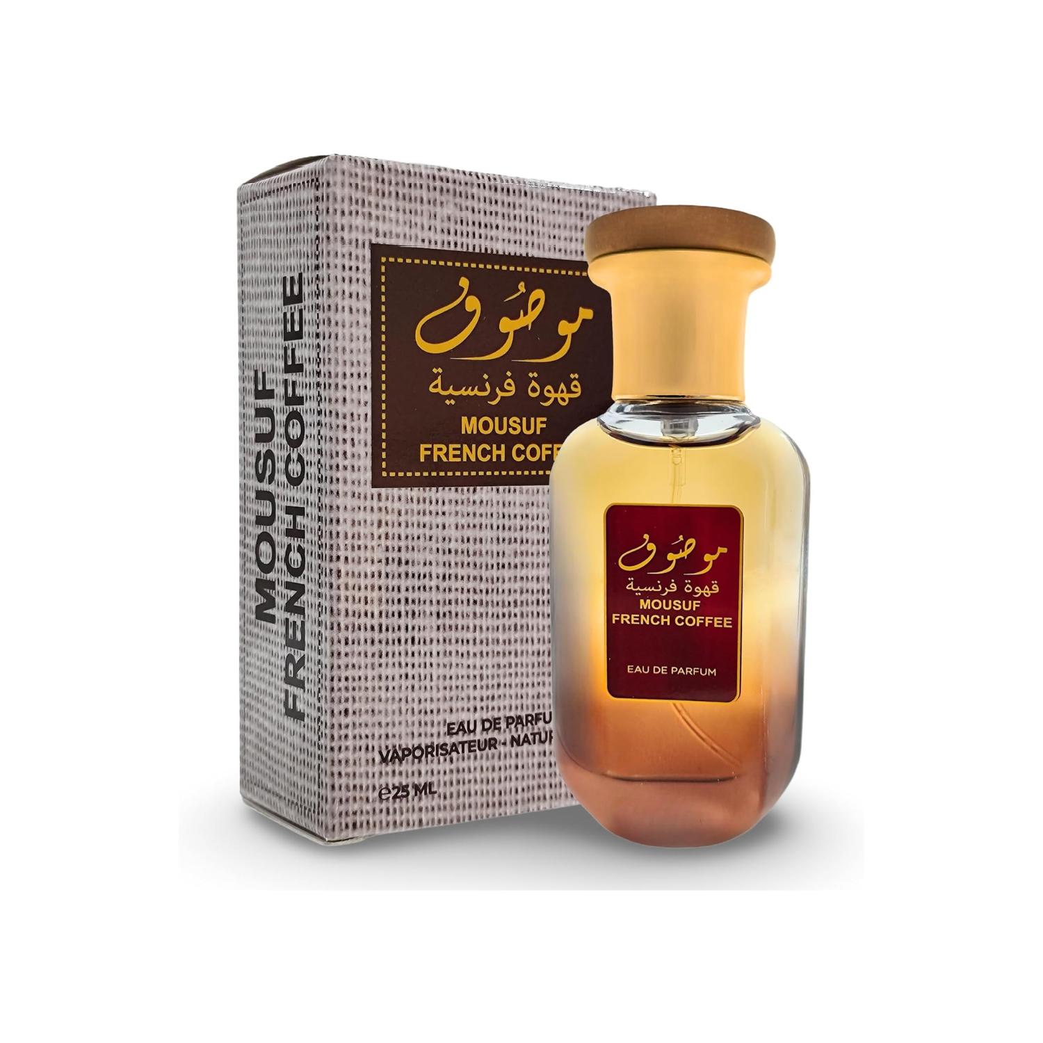ORIGINAL MOUSUF FRENCH COFFEE PERFUME BY JL EAU DE PARFUM FOR MEN AND WOMEN VAPORISATEUR - NATURAL SPRAY MOUSUF EDP 25ML