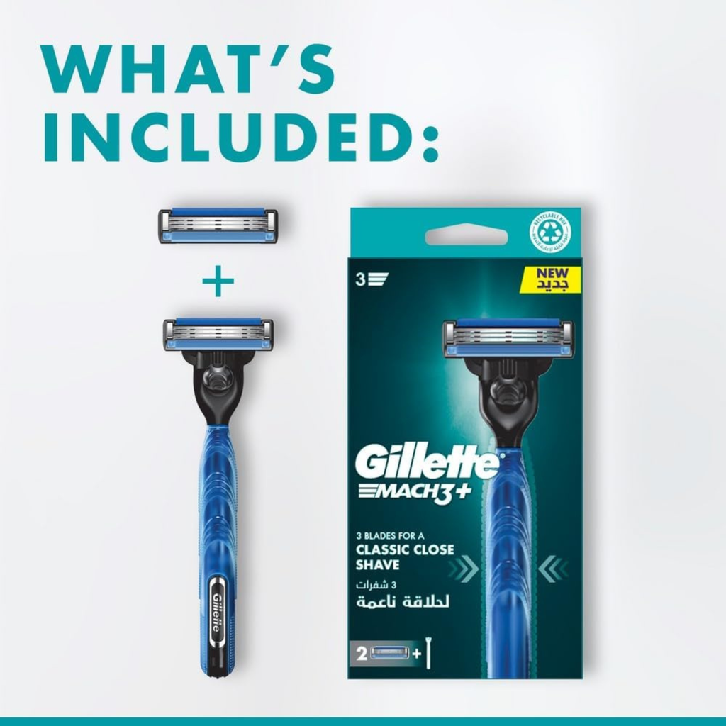 Gillette Mach3 Men'S Handle + 2 Blades