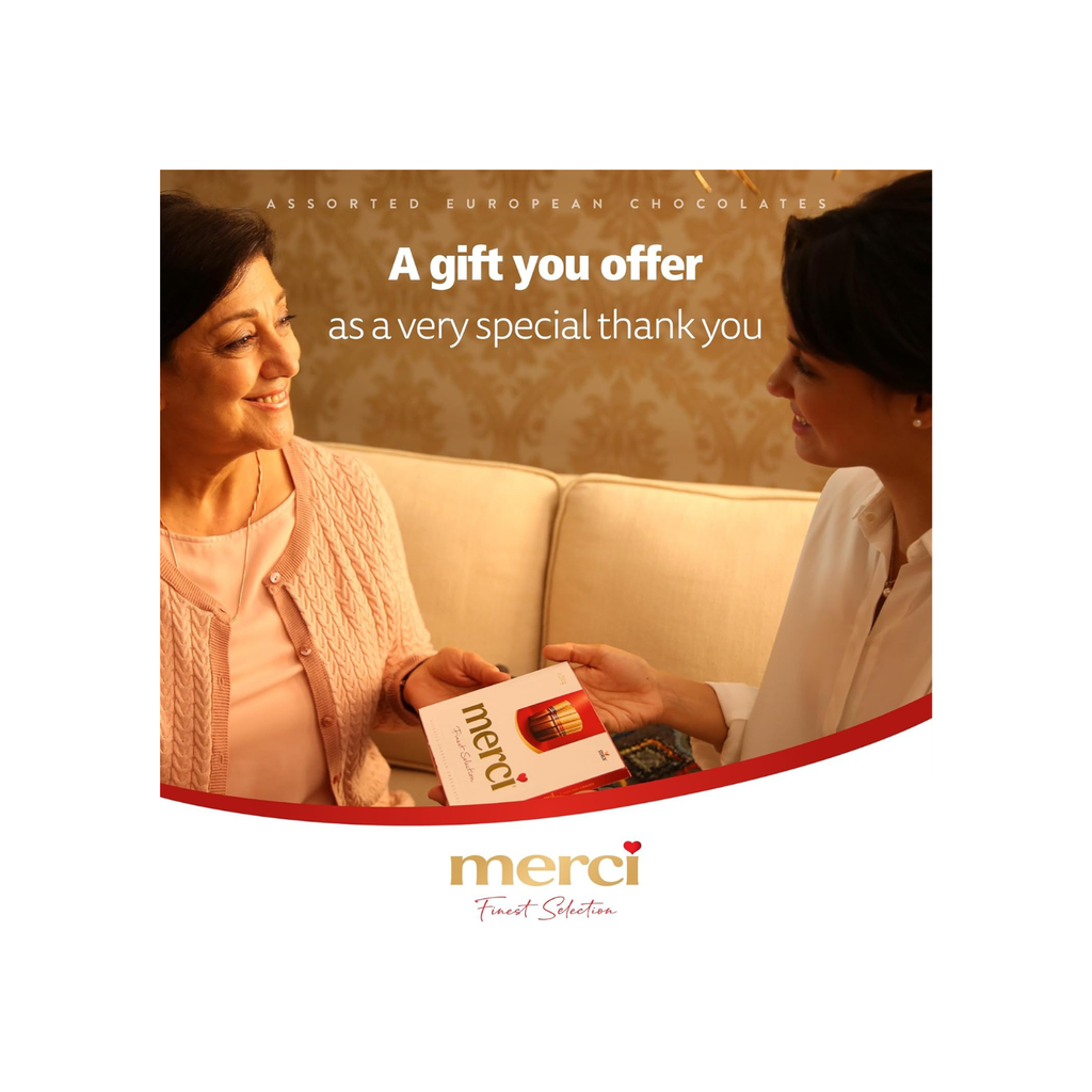 Merci Chocolate, Assorted Premium European Chocolates 400g, 7 Flavors, Perfect for Gifting and Sharing, Made with Carefully Selected Ingredients