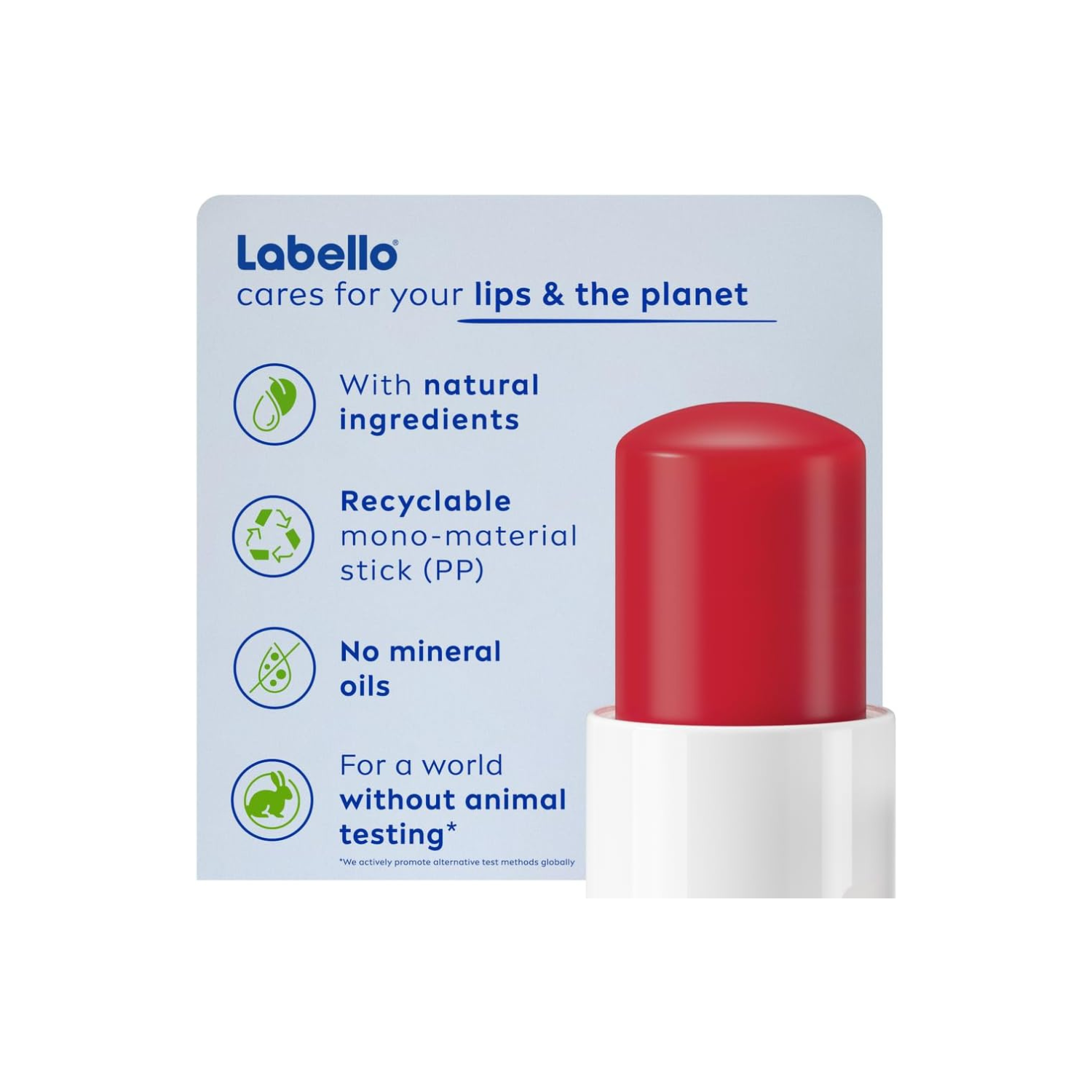 NIVEA LABELLO Lip Balm, Moisturising Lip Care, Strawberry Shine, 4.8g
