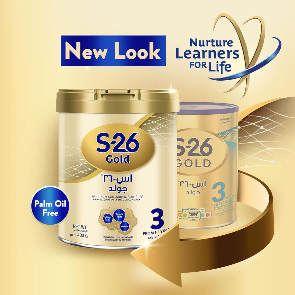 Nestle S26 Progress Gold Stage 3 Growing Up Formula From 1-3 Years 400g