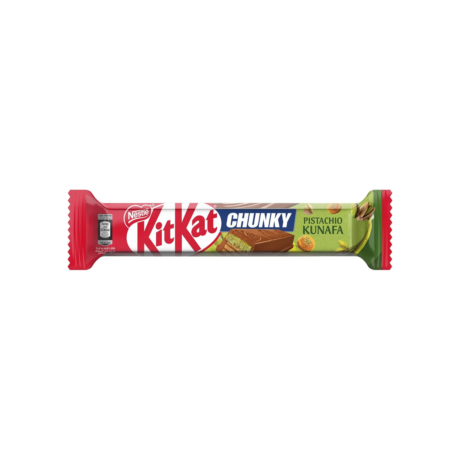 KitKat Chunky in Pistachio Kunafa Chocolate Bar (41g)