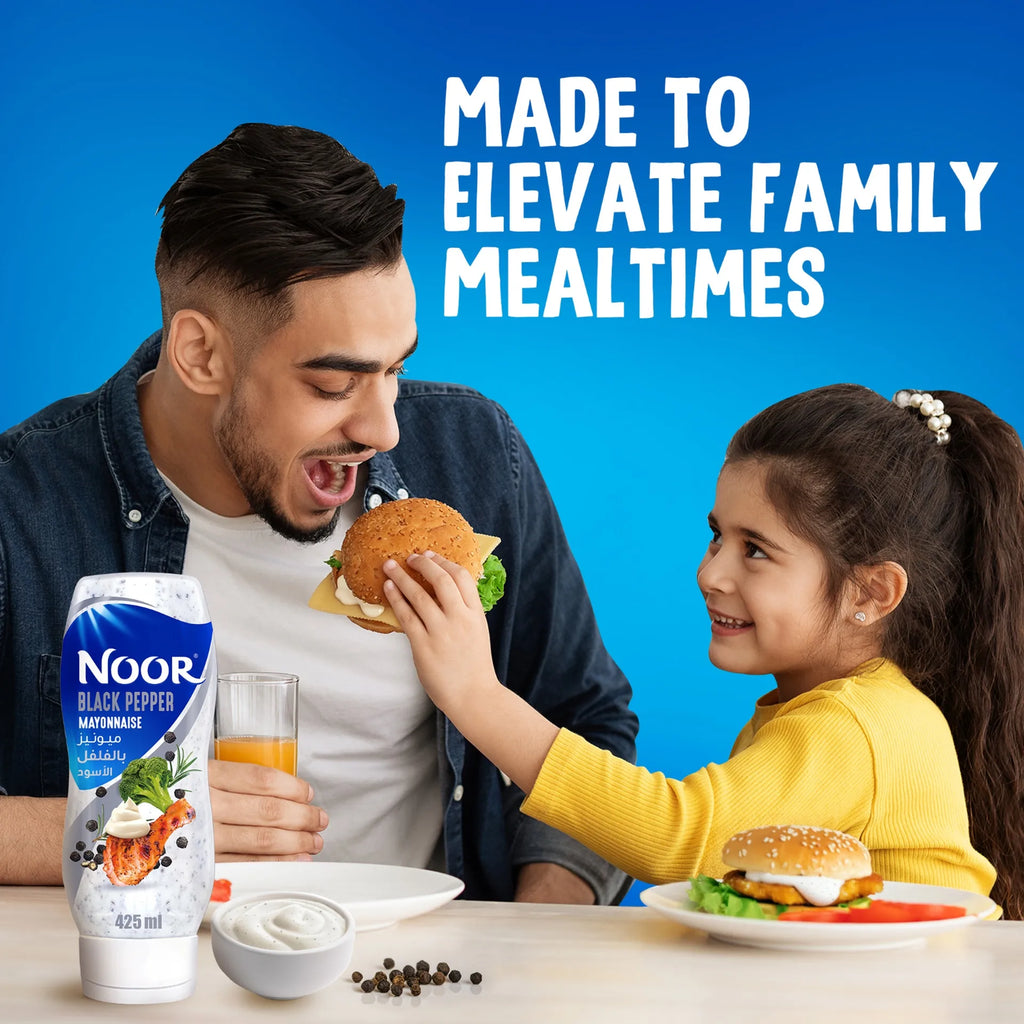 Noor Black Pepper Mayonnaise | 425ml Squeezy Bottle
