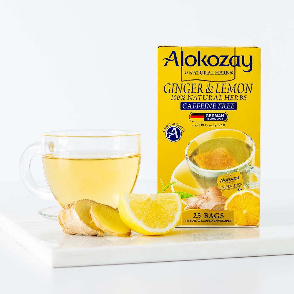 Alokozay Ginger & Lemon Tea Bag - 25 Tea Bags