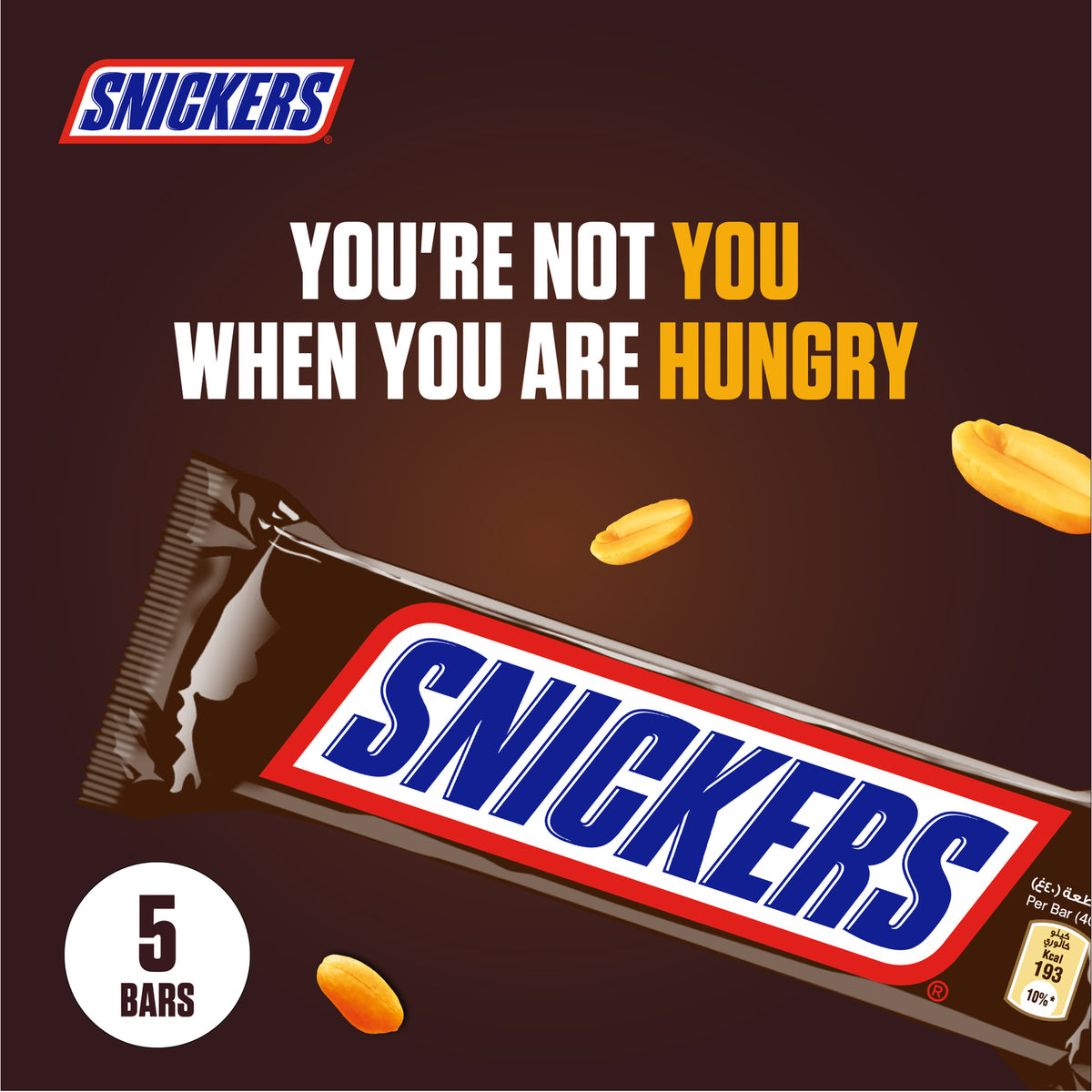 Snickers Chocolate Original Bar 5 x 40 g