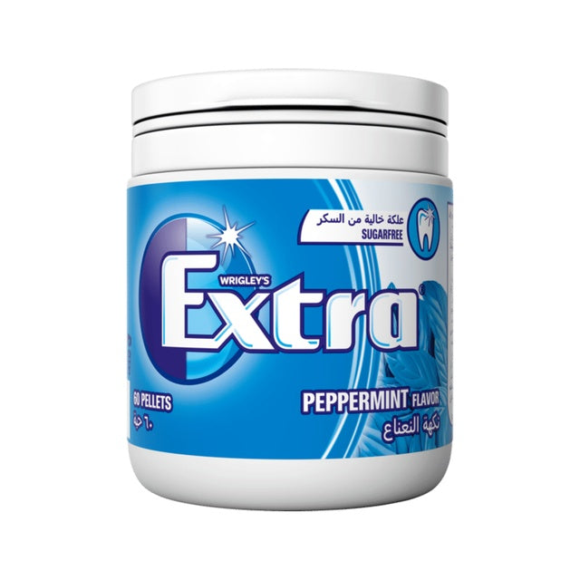 Wrigley's Extra Peppermint Chewing Gum Sugar Free Bottle 60