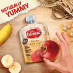 Cerelac Banana, Apple & Oats, 100% Natural Fruits, No Added Sugar, From 6 Months, Puree Pouch 90g