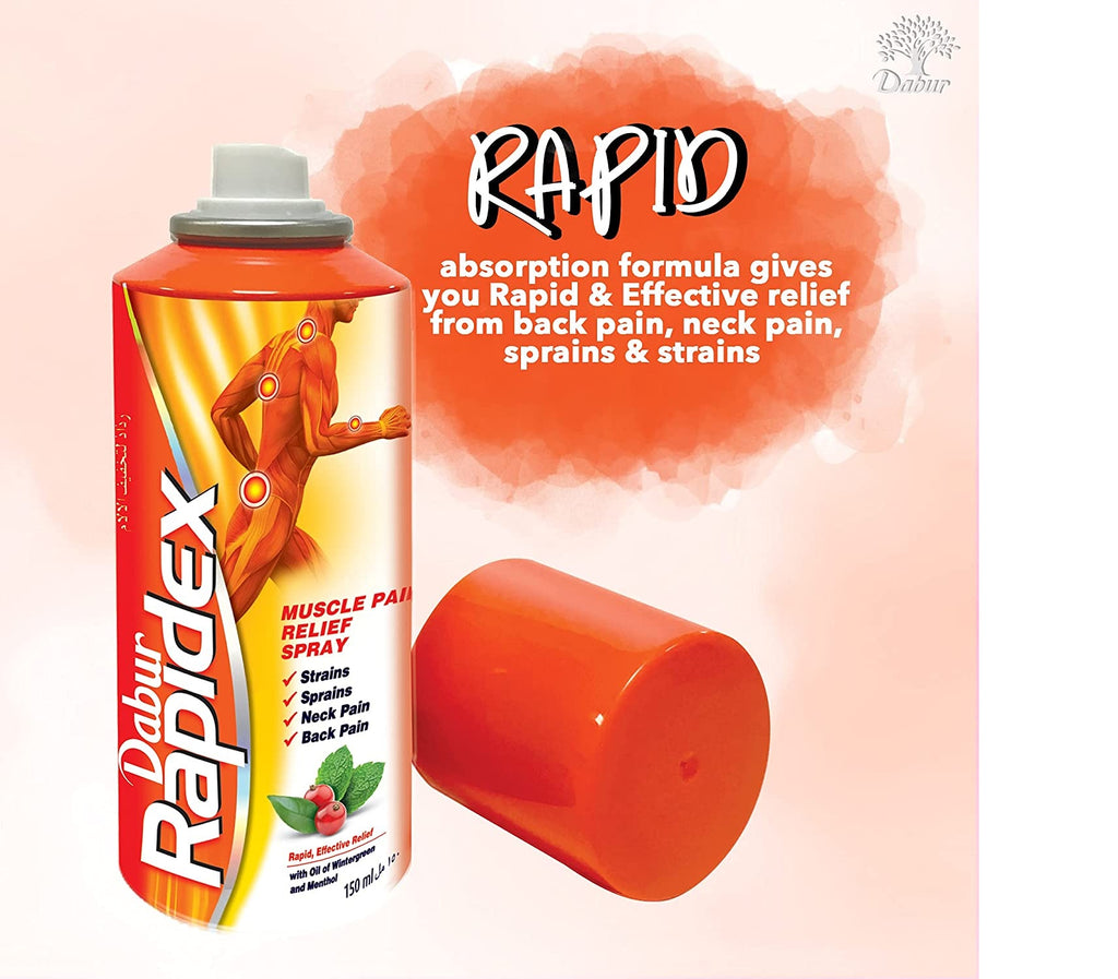 Dabur Rapidex Muscle and Joint Pain Relief Spray, 150 ml