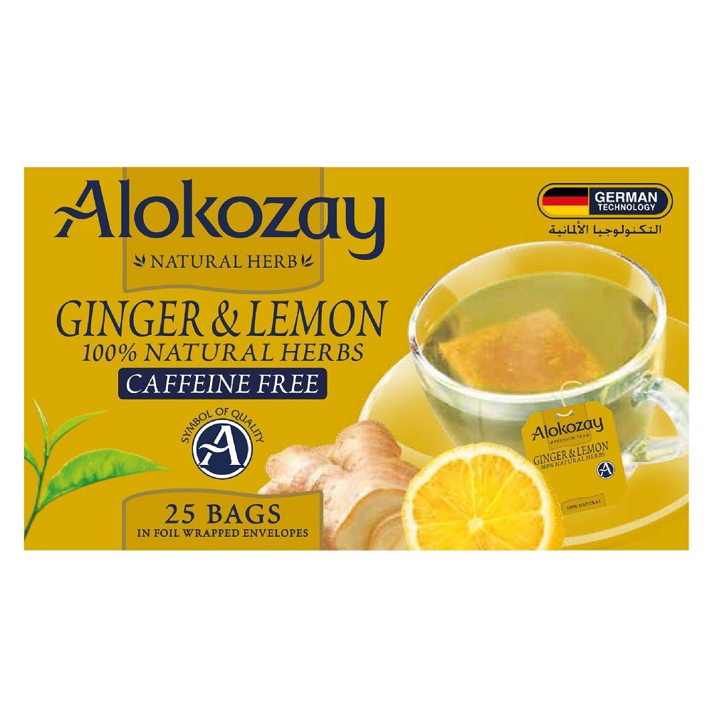 Alokozay Ginger & Lemon Tea Bag - 25 Tea Bags