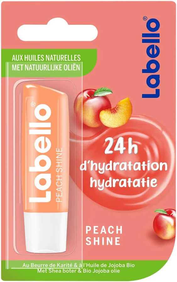 Labello Peach Shine Lip Balm (24h Melt-In) 4.8g