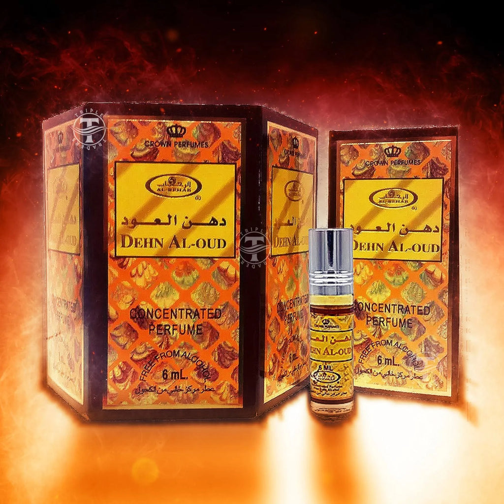 Al Rehab Dehn Al Oud Attar Perfume Oil | Long Lasting Unisex Fragrance | Traditional Oud, Woody & Amber Notes | 6ml Roll-On